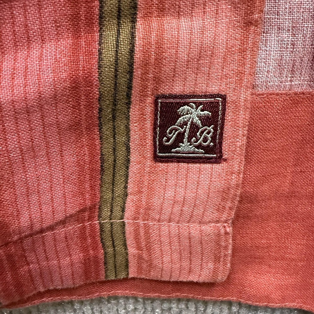 Tommy Bahama Shirt Mens XL Multicolor Stripe Linen Wooden Button Resort Casual - Picture 8 of 9